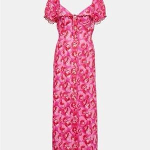 RIXO Briella printed linen-blend Midi Dress